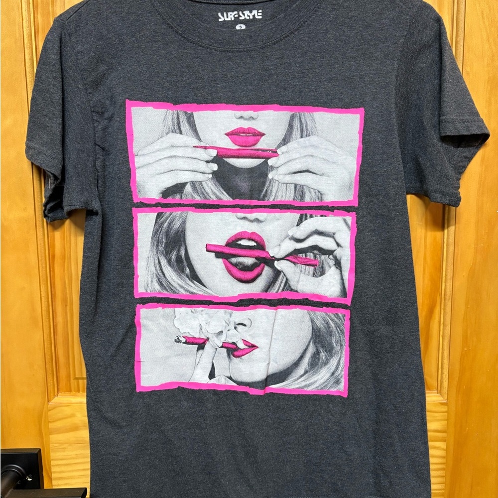 Surf Style Charcoal Gray Smoking Tee